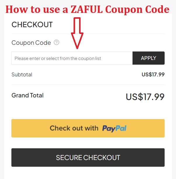 How to use a ZAFUL coupon code